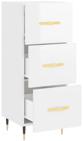 vidaXL Ντουλάπι Γυαλιστερό Λευκό 34,5x34x90 εκ. Επεξεργασμένο Ξύλο