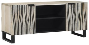 vidaXL Ντουλάπι TV Λευκό 160 x 30 x 30.5 εκ. Μασίφ ξύλο μάνγκο