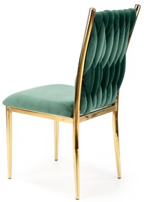 K436 chair color: dark green / gold DIOMMI V-CH-K/436-KR-C.ZIELONY/ZŁOTY