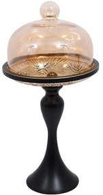 Τουρτιέρα Με Πόδι Και Καπάκι 373-223-969 Φ22x36cm Black Metal