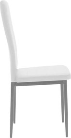 Τραπεζαρία Balou-Parker pakoworld σετ 5τεμ λευκό Φ120x73εκ