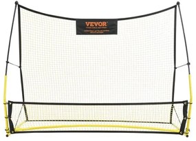 VEVOR Soccer Trainer, 2-IN-1 Portable Soccer Rebounder Net, 72&quot;x51&quot; Iron Soccer Practice Equipment, Sports Football Rebounder Wall with Portable Bag, Perfect for Team Solo Training, Passing, Volley