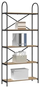 vidaXL Ράφι Βιβλίων artisan δρυς 80 x 30 x 183 εκ Επεξεργασμένο ξύλο