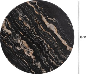 ΕΠΙΦΑΝΕΙΑ ΤΡΑΠΕΖΙΟΥ Φ60Χ2.5εκ. 5787 WERZALIT BLACK GOLD MARBLE HM5227.15