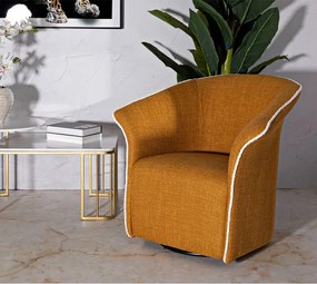 Πολυθρόνα Περιστρεφόμενη Μουσταρδί SIENA 66x84x80