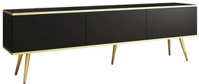 Έπιπλο τηλεόρασης ORO Ανθρακί + Χρυσό 175x53x32cm