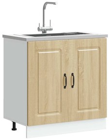 vidaXL Ντουλάπι βάσης νεροχύτη Kalmar Sonoma Δρυς 80x46x81,5 εκ.