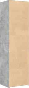vidaXL Ντουλάπι Γκρι Σκυροδέματος 50x42,5x185 εκ. Επεξεργασμένο Ξύλο