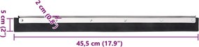 vidaXL Κεφαλή Σκουπίσματος Δαπέδου 45,5x2x5 εκ. Ατσάλι/Καουτσούκ