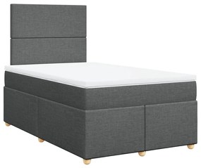 ΚΡΕΒΑΤΙ BOXSPRING ΜΕ ΣΤΡΩΜΑ ΣΚΟΥΡΟ ΓΚΡΙ 120X190 ΕΚ ΥΦΑΣΜΑΤΙΝΟ 3293513