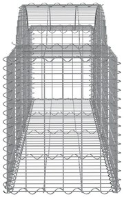 Συρματοκιβώτια Τοξωτά 50 τεμ. 200x50x60/80 εκ. Γαλβαν. Ατσάλι - Ασήμι