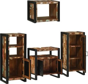 vidaXL Σετ Επίπλων Μπάνιου 4 τμχ. Πολύχρωμο 55 x 35 x 60 εκ.