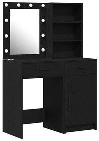 vidaXL Σετ Τραπεζιού Μακιγιάζ 2 pcs Μαύρη δρυς 50 x 41 x 135 εκ