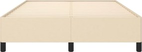 vidaXL Σκελετός Κρεβατιού Χωρίς Στρώμα Κρεμ 140x190 εκ. Υφασμάτινο