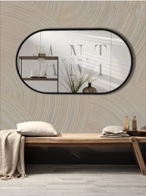 Stewehome Διακοσμητικός καθρέφτης τοίχου MDF οβάλ 90x50 cm