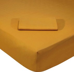 Σεντόνι Ημίδιπλο Με Λάστιχο (120x200+35) Das Home Best Line Ώχρα