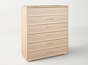 Intrahome Συρταριέρα με 6 συρτάρια σε χρώμα δρυς 90x45x108 Intrahomesa-00652620