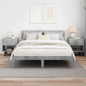 vidaXL Κομοδίνο 2 pcs Σκυρόδεμα Γκρι 40,5 x 40 x 48 εκ.