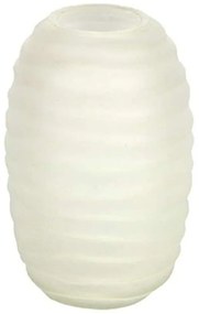 Βάζο Γυάλινο Ριγέ 013.783959 10,5x15,5cm White Γυαλί