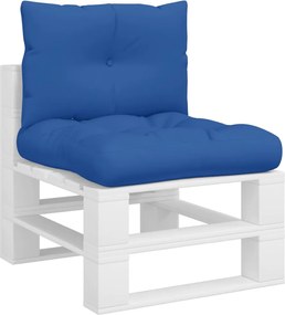 vidaXL Μαξιλάρια Παλέτας 2 τεμ. Μπλε Ρουαγιάλ Υφασμάτινα