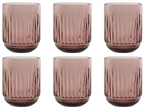 Σετ ποτηριών Home ESPRIT Ροζ Κρυστάλλινο (x6)