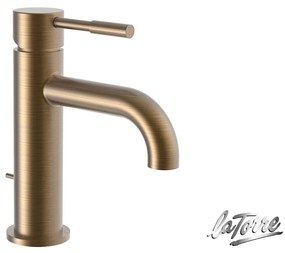 Μπαταρία Νιπτήρα με Αυτόματη Βαλβίδα, Τech La Torre Antique Brass 12007-221