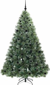 vidaXL Τεχνητό Χριστουγεννιάτικο Δέντρο Πράσινο 210 cm ΠΕ και PVC