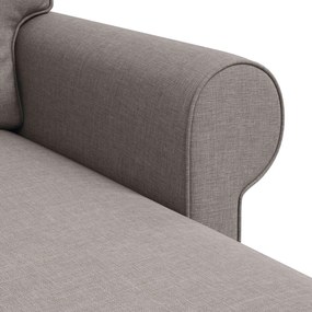 vidaXL Καναπές Taupe 245 x 138 x 80 εκ ύφασμα