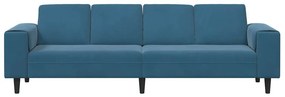VidaXL Καναπές σαλονιού Μπλε 250 x 77 x 76 εκ.
