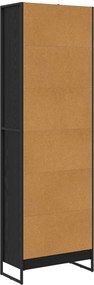 vidaXL Βιβλιοθήκη 60 x 30 x 189,5 εκ Επεξεργασμένο Ξύλο Μαύρη Οξυά