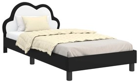 vidaXL Σκελετός Κρεβατιού με κεφαλάρι Μαύρο 80 x 200 cm PU