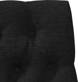 vidaXL Ταπετσαρισμένο κεφαλάρι Μαύρο 75 cm Στερεά ξυλεία πεύκου
