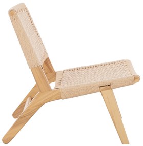 Πολυθρόνα ANIKA C8917.01 Ξύλινη με Πλέξη Σχοινί 67,5x75x73,5Yεκ. 67.5x75x73.5 εκ.