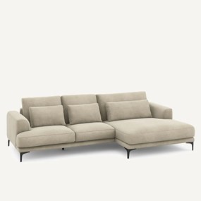 Γωνιακός καναπές XL δεξιός από λινό βελούδο, MARSILE