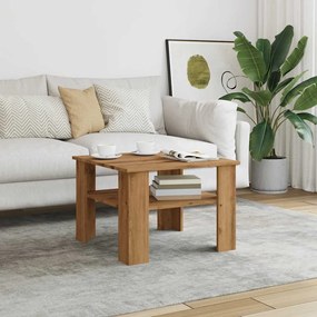 Τραπεζάκι σαλονιού Artisan Oak 60x60x42 cm Κατασκευασμένο ξύλο - Καφέ