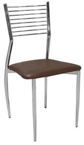 Καρέκλα Evita Brown  11-1532 44X43X85cm Metal, Technoderma