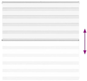vidaXL Ζέβρα τυφλή Λευκό Πλάτος υφάσματος 145,9 εκ. Πολυεστέρας