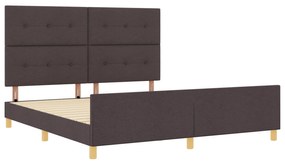 vidaXL Κρεβάτι Καφέ 180x200 εκ. Υφάσμα