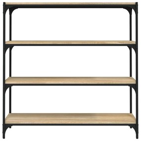 vidaXL Βιβλιοθήκη Sonoma Δρυς 100x33x100 εκ. Επεξεργ. Ξύλο &amp; Ατσάλι
