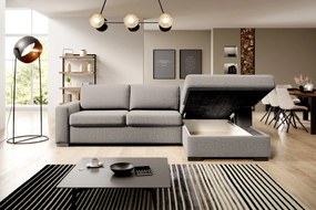 Γωνιακός καναπές Orchid-Ekrou-Αριστερή