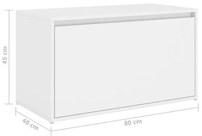 Έπιπλο Χολ / Εισόδου Λευκό 80 x 40 x 45 εκ. από Μοριοσανίδα - Λευκό