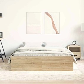 vidaXL Πλαίσιο Κρεβατιού Sonoma Δρυς 120x200 εκ.