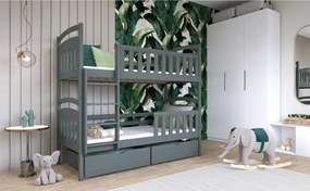 SEBUŚ 90x190 graphite bunk bed Lano Furniture
