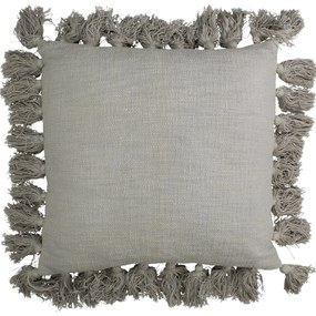 Μαξιλάρι Με Φούντες Γκρι Βαμβακερό 45x45cm - ART-05152142
