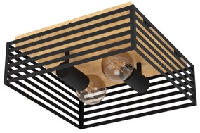 Φωτιστικό Οροφής Eglo 390163 CIDRAZ Καφέ (Brown)|Μαύρο Ματ (Black Mat)