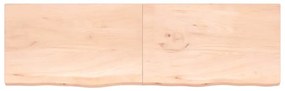 vidaXL Ράφι Τοίχου 200x60x(2-4) εκ. από Ακατέργαστο Μασίφ Ξύλο Δρυός