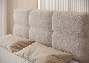 Επενδυμένο κρεβάτι Padion-Μπεζ-120 x 200