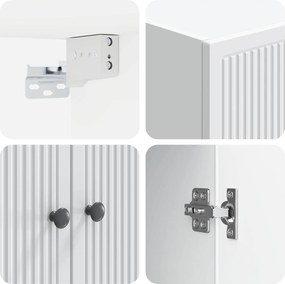 vidaXL Τοίχου Ντουλάπα Λευκό 59 x 31 x 60 εκ Επεξεργασμένο Ξύλο