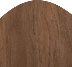ΒΟΗΘΗΤΙΚΟ ΤΡΑΠΕΖΙ ΟΒΑΛ ALPER HM18328 MDF SONAMA--ΜΕΤΑΛΛΟ ΛΕΥΚΟ 50x50x51Υεκ.
