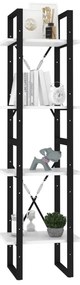 vidaXL Βιβλιοθήκη με 4 Ράφια Λευκή 40 x 30 x 140 εκ. από Επεξ. Ξύλο